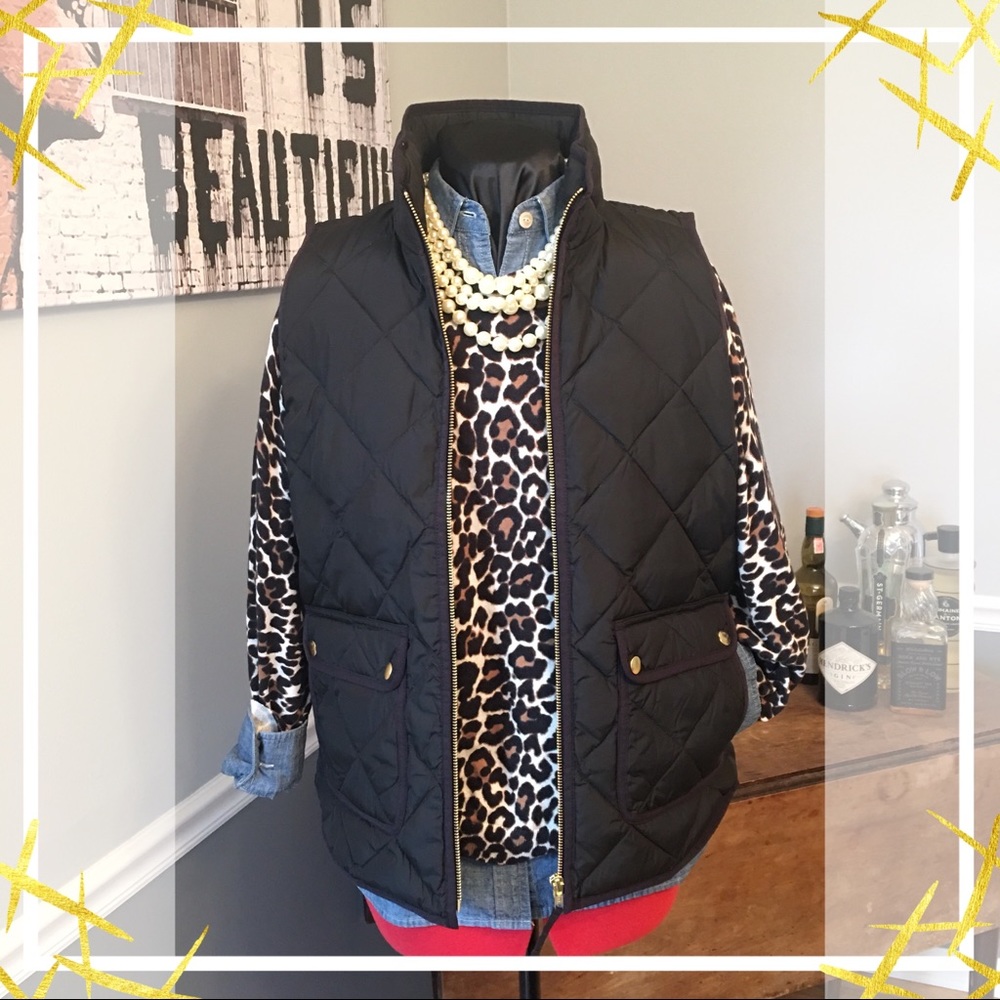 🛍NWT🛍 M ~ CHIC Black Excursion Quilted Down Vest
